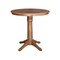 International Concepts Round 36 in Rd Ped Gathering Ht Table, 2 X-Back Stools, Distressed Oak, 36 in W, 36 in L, 35.1 in H K42-36RT-27B-S6132-2 - alternate 2